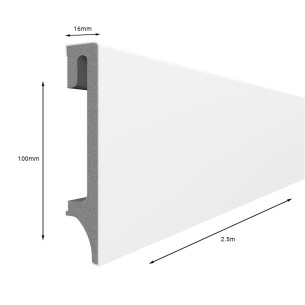 White ESP401 100mm x 2.4m Vox Skirting Board 2