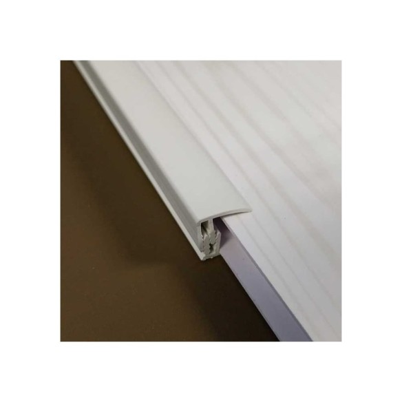 2-Part 8mm End Profile | White | Plastic 2-Part 8mm End Profile | White | Plastic