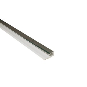 1-Part 8mm End Profile | Chrome | Plastic