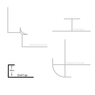 10.5mm End Profile | White | Plastic 2