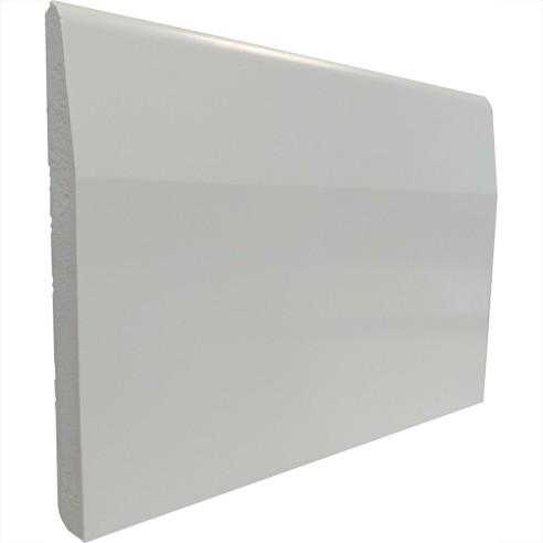 PVC Chamfered Skirting Board | 95mm | Gloss White