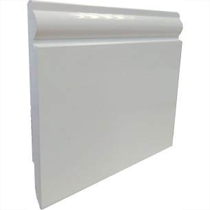 PVC Reversible Skirting Board | 125mm | Gloss White 2