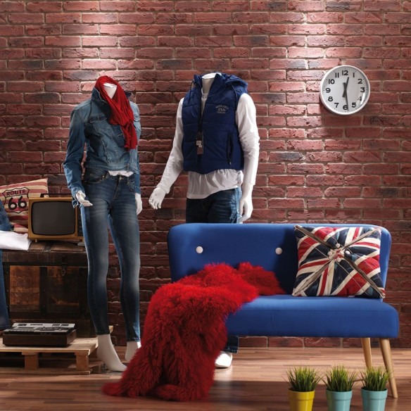 British Brick Aged Red Panel Stone