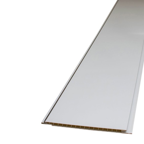 Decorceil Gloss White / Chrome Strip 2.7m