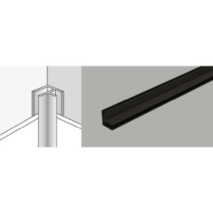 Dumawall+ Aluminium Corner Profile Black