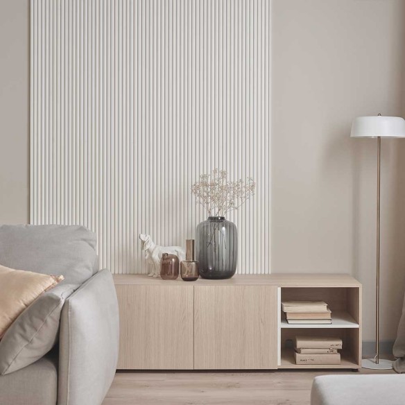 Linerio S-Line White Slat Panel