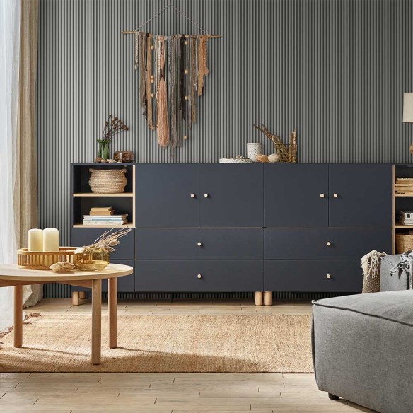 Linerio S-Line Grey Slat Panel