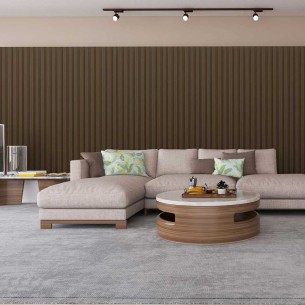 MB Thermo-Slat Hickory Brown PVC Slat Panel