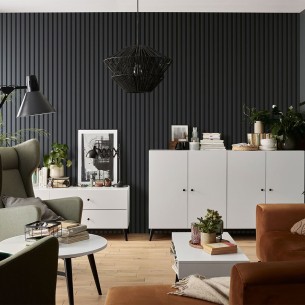 Linerio L-Line Anthracite Slat Panel