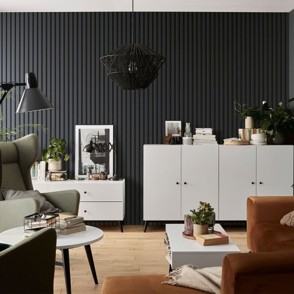 Linerio L-Line Anthracite Slat Panel