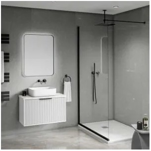 Maxi Panel Matt Pewter Stone Shower Panel