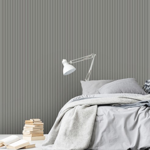 Vari Slat Grey Wall Panel