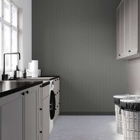 Vari Slat Grey Wall Panel