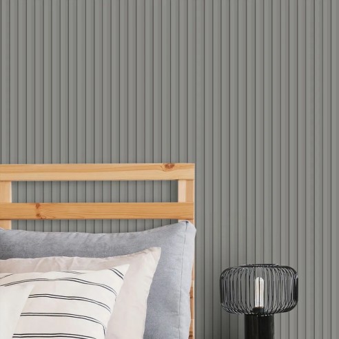 Vari Slat Grey Wall Panel