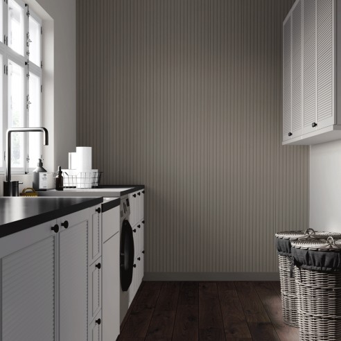 Vari Slat Taupe Wall Panel