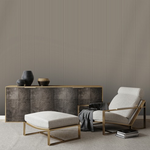 Decorwall Vari-Slat Taupe Slat Wall Panel 2.6m | CladdingKing