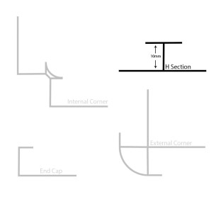 Decortrim Matt Black H Trim 11.5mm x 2.4m | CladdingKing 2