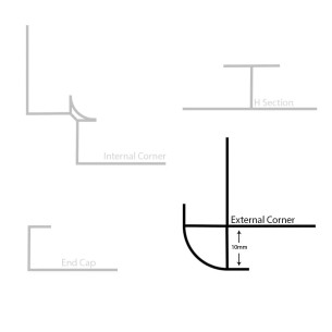 DecorTrim White External Corner Trim 11.5mm x 2.4m | CladdingKing 2