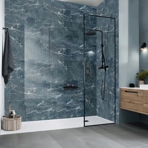 Dumawall+ Glossy Mura Bathroom Wall Tile Panels | Waterproof PVC