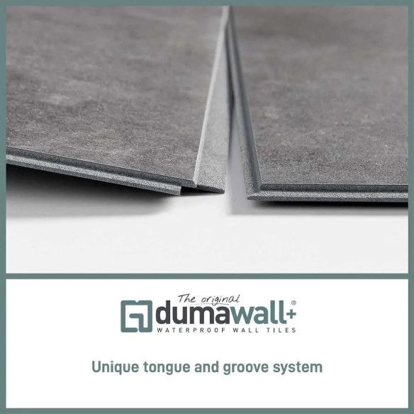 Dumawall+ Glossy Sintra Bathroom Wall Tile Panels | Waterproof PVC