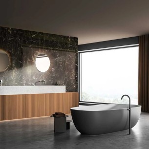 Dumawall XL Tavira Gloss Shower Panel 2600mm x 900mm | Marble Effect