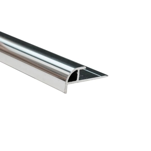 DecorTrim Polished Silver External Quadrant Trim 5mm x 2.4m Metal