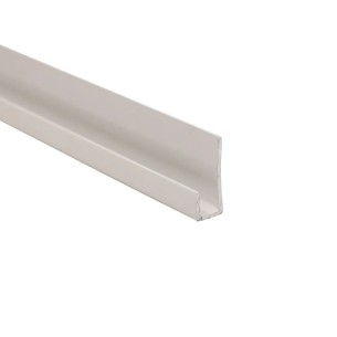 DecorTrim White Starter End Trim 5mm x 2.4m Metal Wall Panel Trim