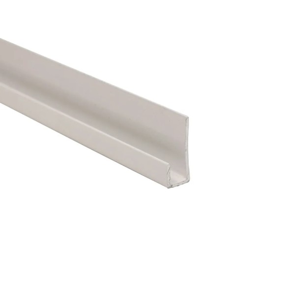DecorTrim White Starter End Trim 5mm x 2.4m Metal Wall Panel Trim