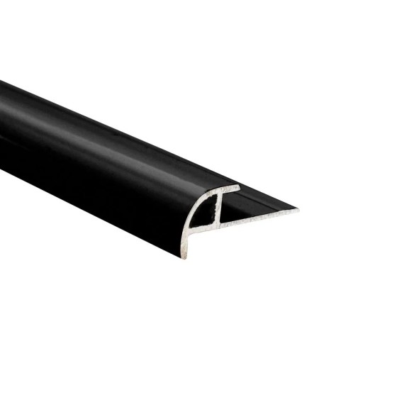 DecorTrim Matt Black External Quadrant Trim 5mm x 2.4m Metal