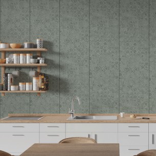 Decorwall Elegance Damask Gilted Green Wall Panel 2.7m PVC