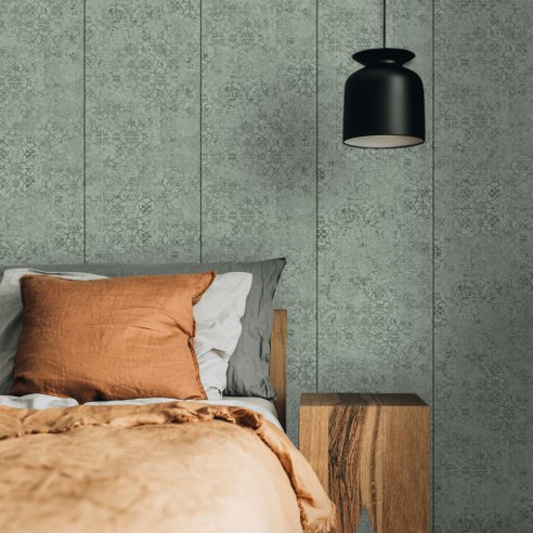 Decorwall Elegance Damask Gilted Green Wall Panel 2.7m PVC