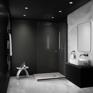 Decorwall Maxi Panel - Matt Onyx Stone Shower Panel - 2.4m x 90cm