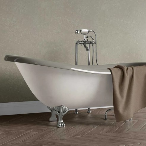 Decorwall Maxi Panel Matt Truffle Stone Shower Panel 2.4m x 90cm | CladdingKing