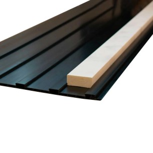 Decorwall Create-A-Slat Modular Slat Wall Baseboard Espresso 2.6m