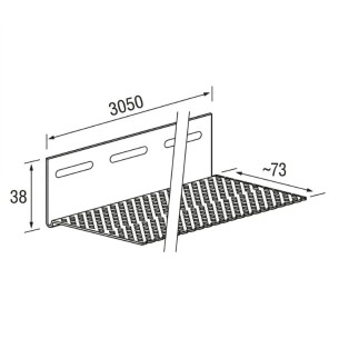 VOX Fronto Bottom Ventilation Trim (M) Vertical Installation 3.05m 2