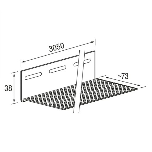 VOX Fronto Bottom Ventilation Trim (M) Vertical Installation 3.05m