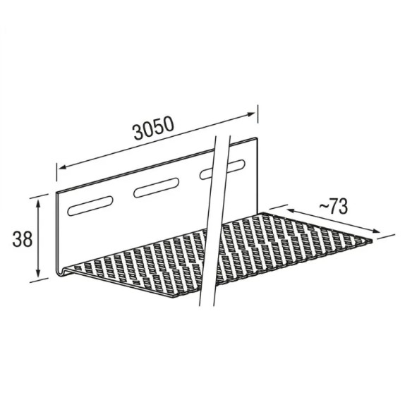 VOX Fronto Bottom Ventilation Trim (M) Vertical Installation 3.05m