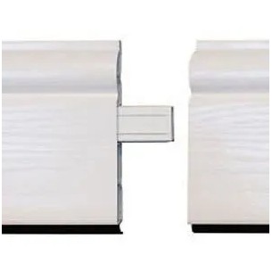 Deeplas Roomline PVC Skirting Board In-Line Mid Joint White